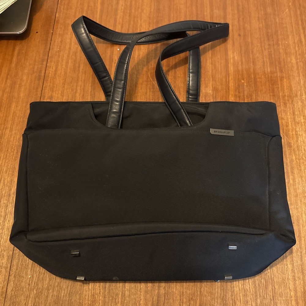 Briggs & Riley Travel Tote WB312-4 Black Nylon Leather Laptop Carry On Bag 20"